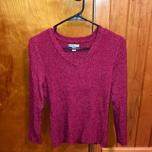 Croft & Barrow Deep Red V-Neck Sweater
